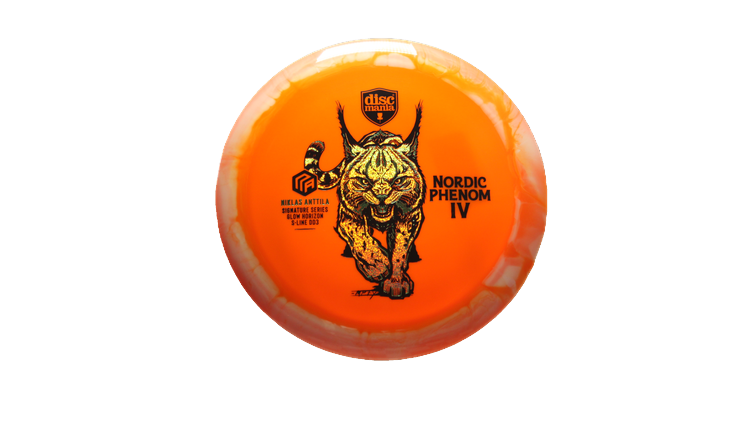 Discmania Nordic Phenom 4 Niklas Anttila Signature Series 2025 Triple Stamp Glow Horizon S-Line DD3 Distance Driver Front View