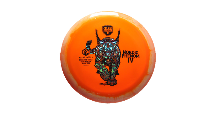 Discmania Nordic Phenom 4 Niklas Anttila Signature Series 2025 Triple Stamp Glow Horizon S-Line DD3 Distance Driver Front View