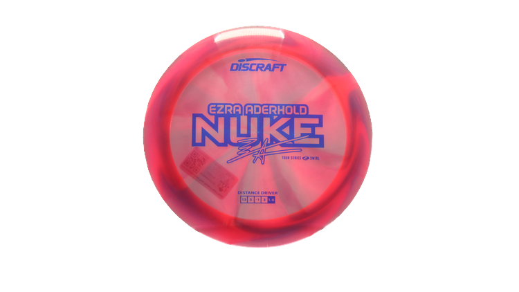 Discraft 2025 Ezra Aderhold Tour Series Z Swirl Nuke Distance Driver Front View