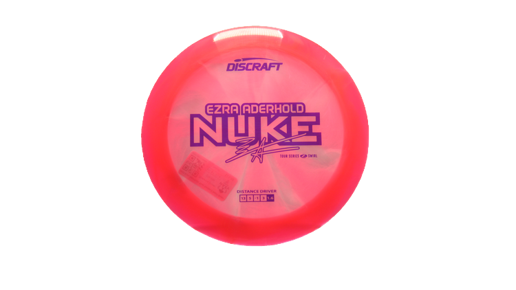 Discraft 2025 Ezra Aderhold Tour Series Z Swirl Nuke Distance Driver Front View