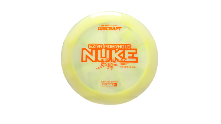 Discraft 2025 Ezra Aderhold Tour Series Z Swirl Nuke Distance Driver Front View