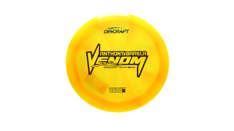 Discraft 2025 Anthony Barela Tour Series Z Swirl Venom Distance Driver Front View
