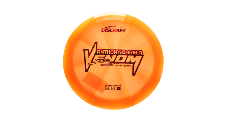 Discraft 2025 Anthony Barela Tour Series Z Swirl Venom Distance Driver Front View