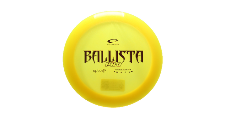 Latitude 64 Opto Air Ballista Pro Distance Driver Front View
