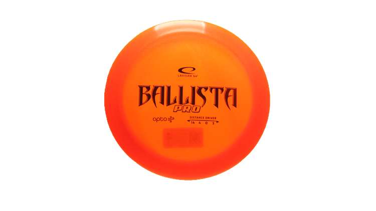 Latitude 64 Opto Air Ballista Pro Distance Driver Front View