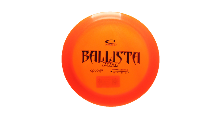 Latitude 64 Opto Air Ballista Pro Distance Driver Front View