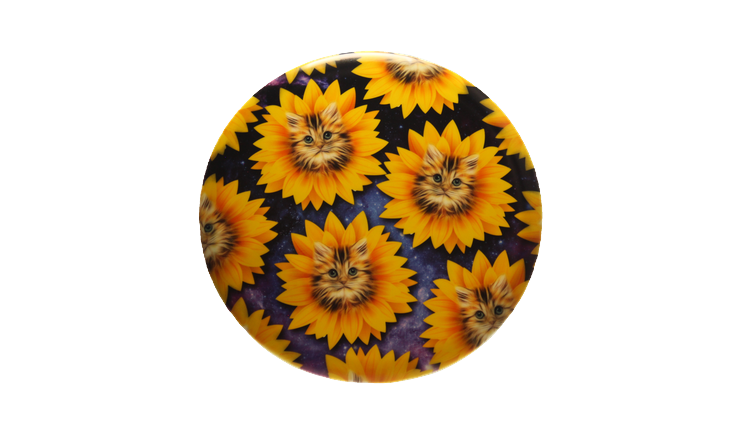 Dynamic Discs Space Kitty Sunflowers DyeMax Verdict Midrange Front View