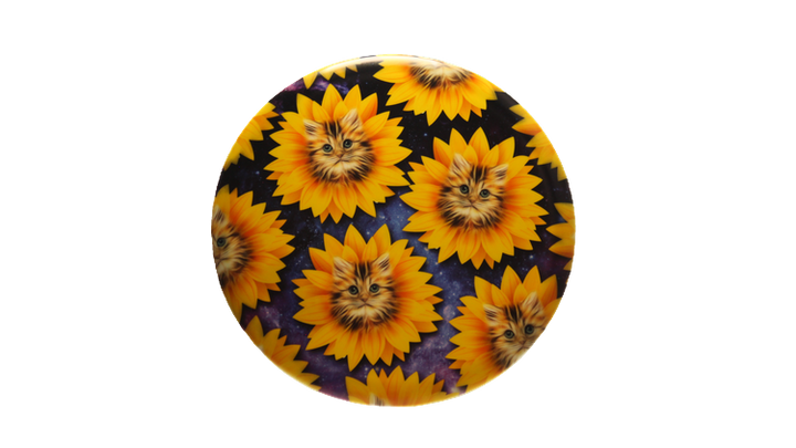 Dynamic Discs Space Kitty Sunflowers DyeMax Verdict Midrange Front View