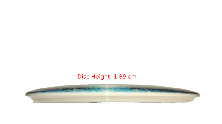Westside Discs All Knowing Butterfly DyeMax Warship Midrange Profile View