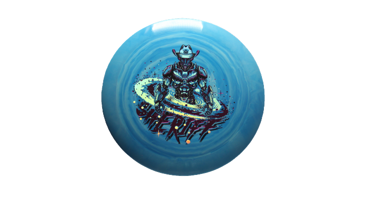 Dynamic Discs Galactic Lawman Fuzion Swirl Sheriff Distance Driver Front View