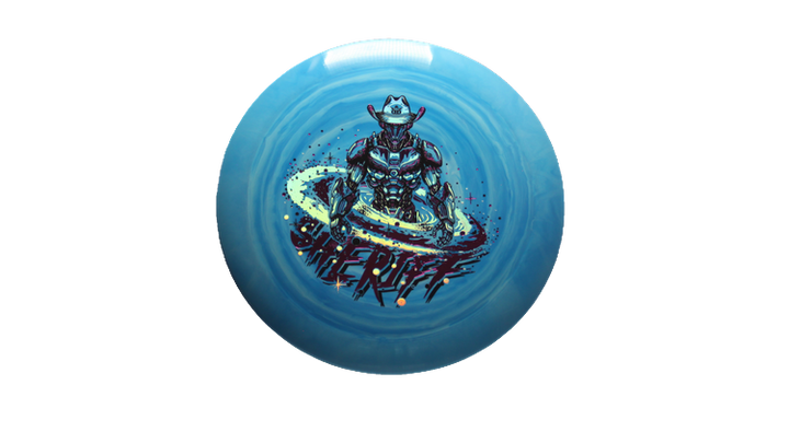Dynamic Discs Galactic Lawman Fuzion Swirl Sheriff Distance Driver Front View