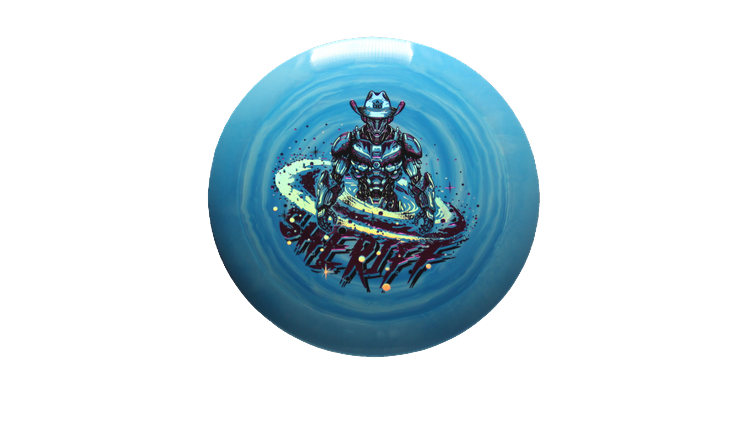 Dynamic Discs Galactic Lawman Fuzion Swirl Sheriff Distance Driver Front View