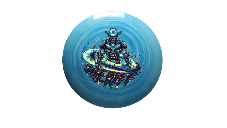 Dynamic Discs Galactic Lawman Fuzion Swirl Sheriff Distance Driver Front View