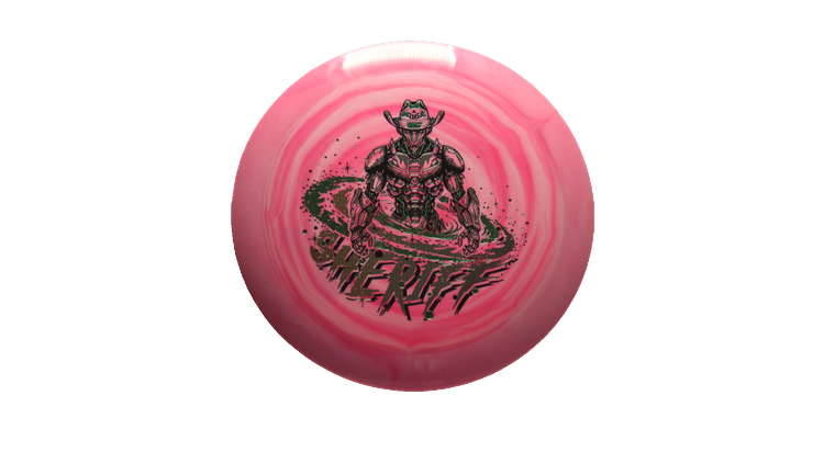 Dynamic Discs Galactic Lawman Fuzion Swirl Sheriff Distance Driver Front View