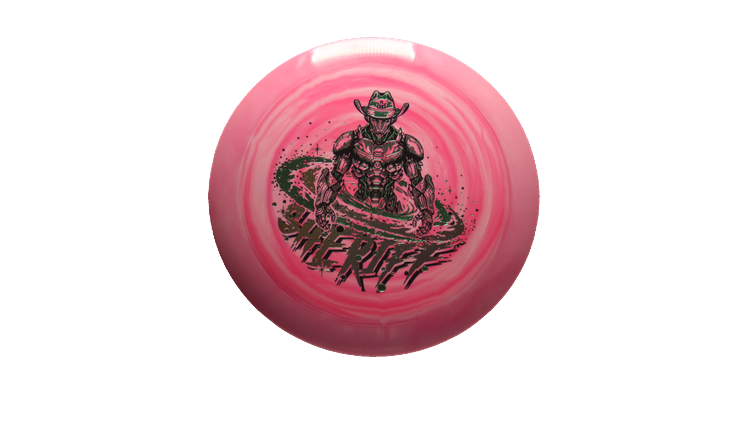 Dynamic Discs Galactic Lawman Fuzion Swirl Sheriff Distance Driver Front View