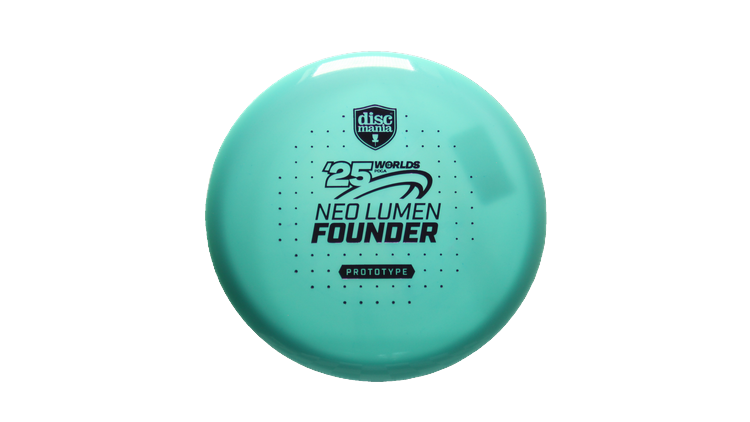 Discmania Prototype Pro Worlds 2025 Neo Lumen Founder Midrange Front View
