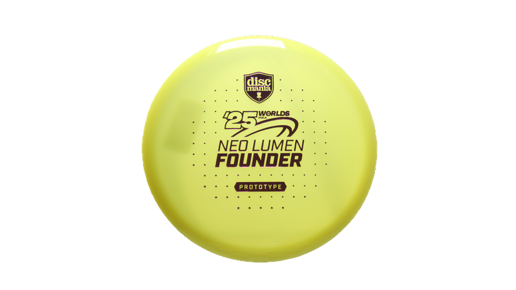 Discmania Prototype Pro Worlds 2025 Neo Lumen Founder Midrange Front View