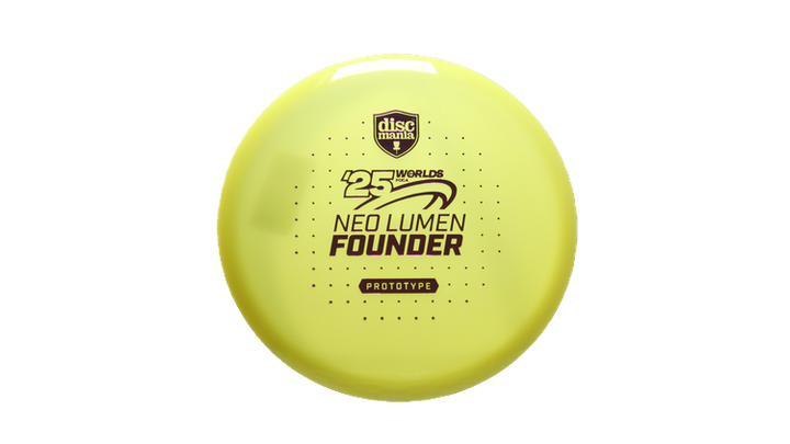 Discmania Prototype Pro Worlds 2025 Neo Lumen Founder Midrange Front View