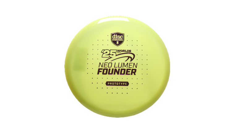 Discmania Prototype Pro Worlds 2025 Neo Lumen Founder Midrange Front View