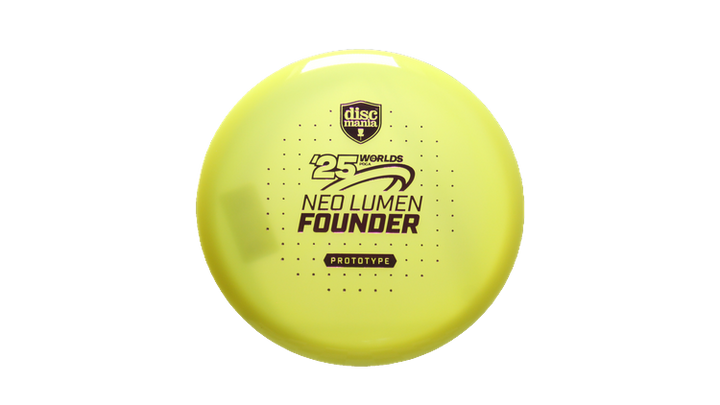 Discmania Prototype Pro Worlds 2025 Neo Lumen Founder Midrange Front View