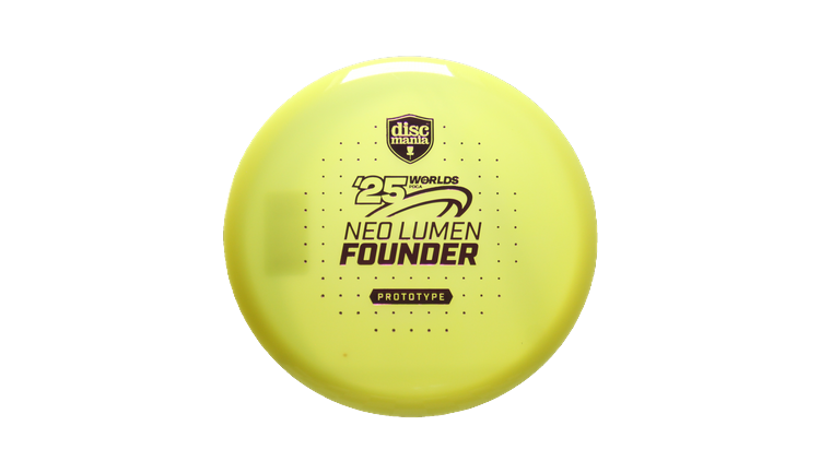 Discmania Prototype Pro Worlds 2025 Neo Lumen Founder Midrange Front View