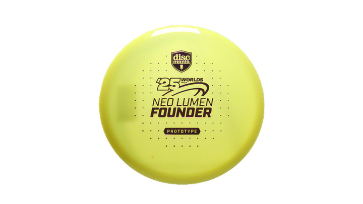 Discmania Prototype Pro Worlds 2025 Neo Lumen Founder Midrange Front View