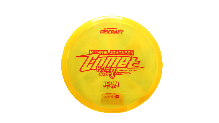Discraft 2025 Michael Johansen Tour Series Z Swirl Comet Midrange Front View
