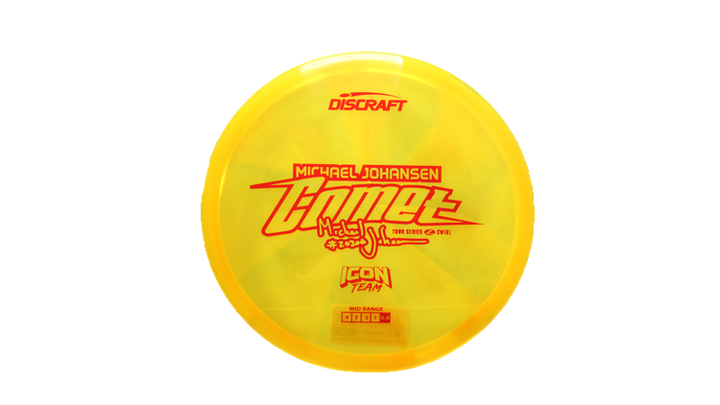 Discraft 2025 Michael Johansen Tour Series Z Swirl Comet Midrange Front View