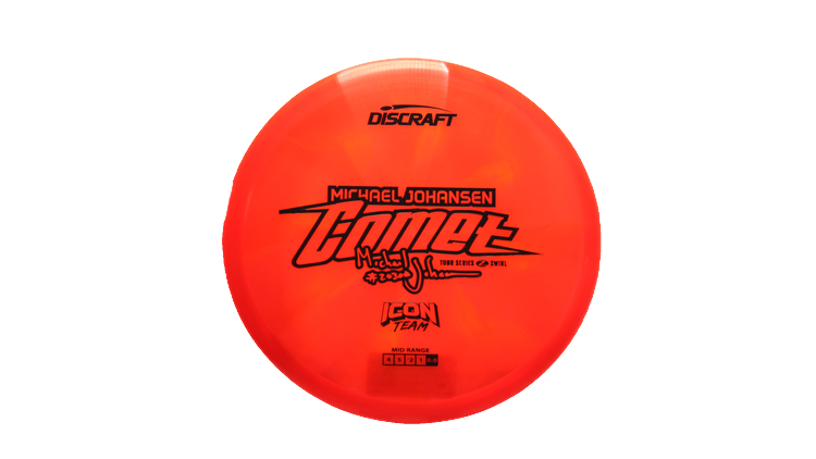 Discraft 2025 Michael Johansen Tour Series Z Swirl Comet Midrange Front View