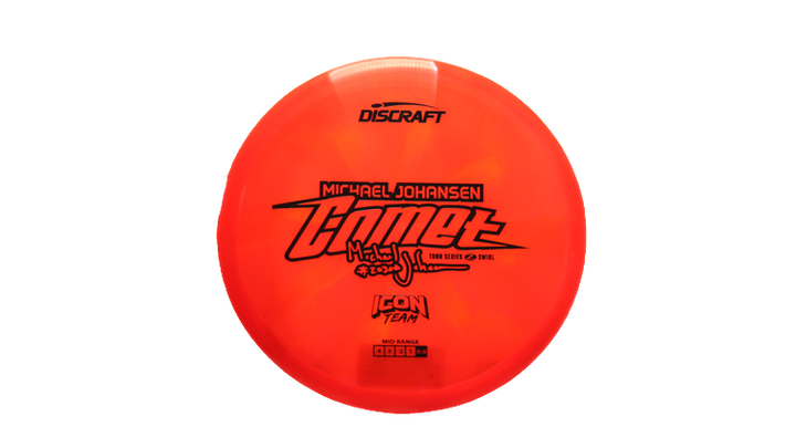 Discraft 2025 Michael Johansen Tour Series Z Swirl Comet Midrange Front View