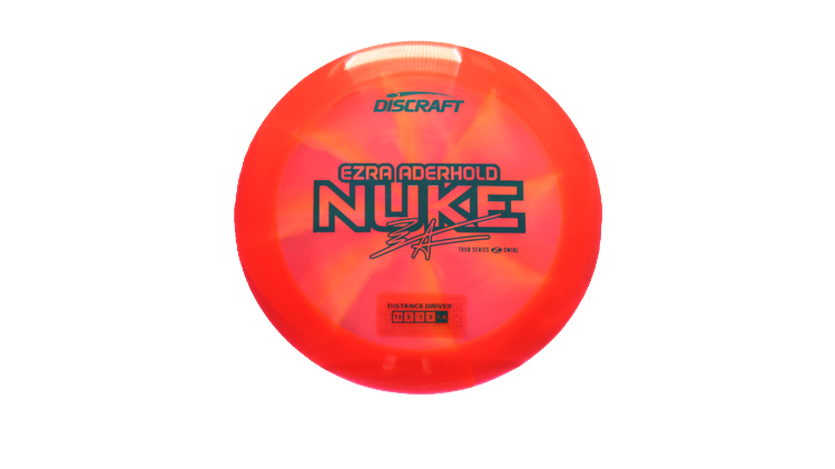 Discraft 2025 Ezra Aderhold Tour Series Z Swirl Nuke Distance Driver Front View