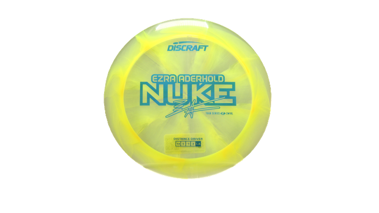 Discraft 2025 Ezra Aderhold Tour Series Z Swirl Nuke Distance Driver Front View