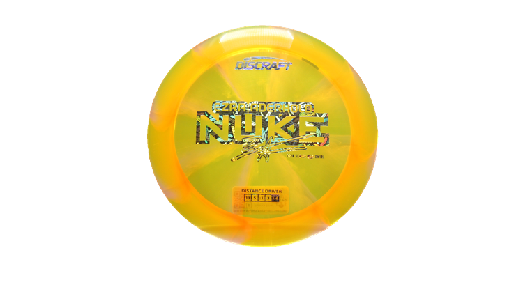 Discraft 2025 Ezra Aderhold Tour Series Z Swirl Nuke Distance Driver Front View