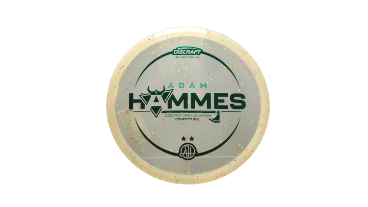 Discraft 2025 Adam Hammes Victory Edition Z Confetti Sol Midrange Front View