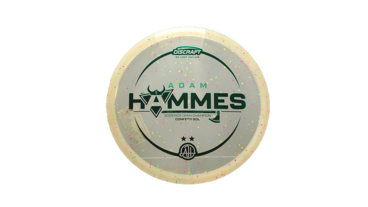 Discraft 2025 Adam Hammes Victory Edition Z Confetti Sol Midrange Front View