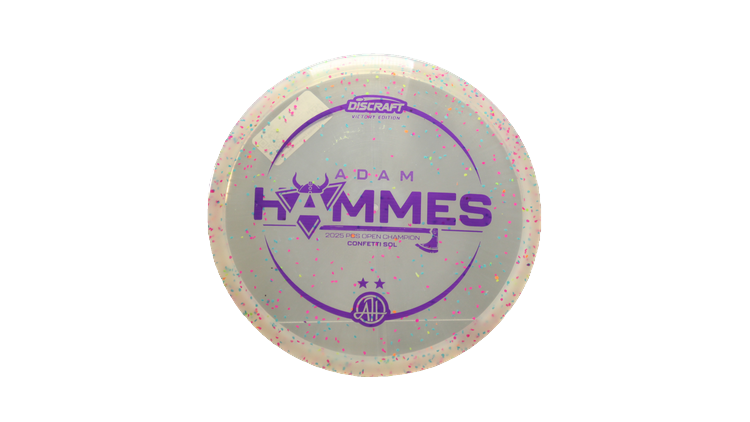 Discraft 2025 Adam Hammes Victory Edition Z Confetti Sol Midrange Front View