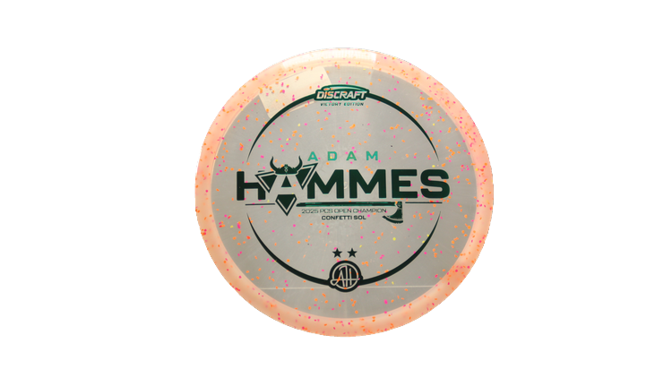 Discraft 2025 Adam Hammes Victory Edition Z Confetti Sol Midrange Front View