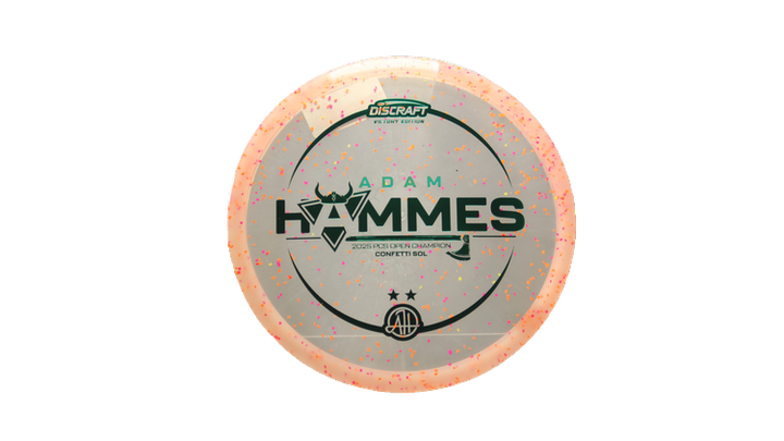 Discraft 2025 Adam Hammes Victory Edition Z Confetti Sol Midrange Front View