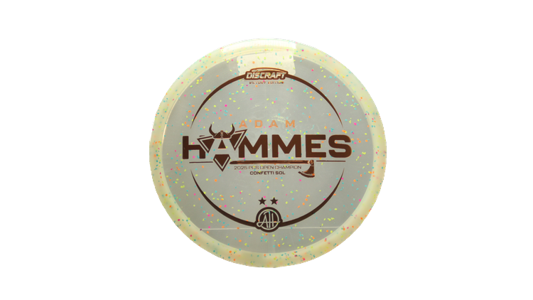 Discraft 2025 Adam Hammes Victory Edition Z Confetti Sol Midrange Front View