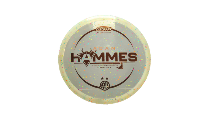 Discraft 2025 Adam Hammes Victory Edition Z Confetti Sol Midrange Front View