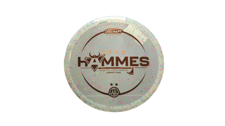 Discraft 2025 Adam Hammes Victory Edition Z Confetti Sol Midrange Front View