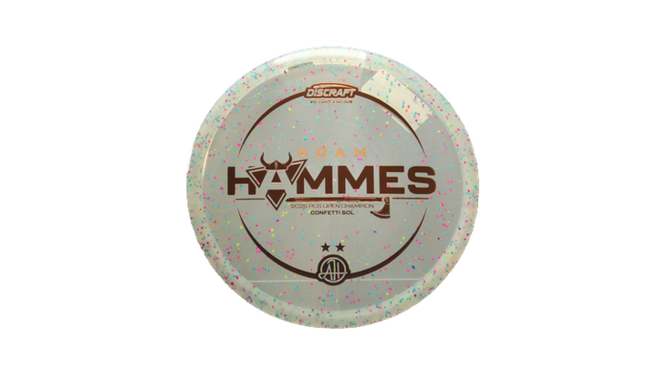 Discraft 2025 Adam Hammes Victory Edition Z Confetti Sol Midrange Front View
