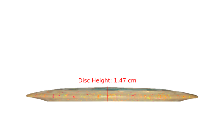 Discraft 2025 Ezra Aderhold Victory Edition Z Confetti Nuke OS Distance Driver Profile View