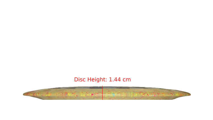 Discraft 2025 Ezra Aderhold Victory Edition Z Confetti Nuke OS Distance Driver Profile View