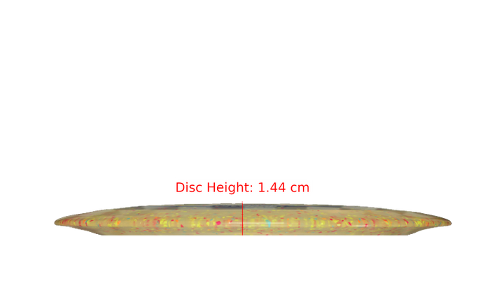 Discraft 2025 Ezra Aderhold Victory Edition Z Confetti Nuke OS Distance Driver Profile View