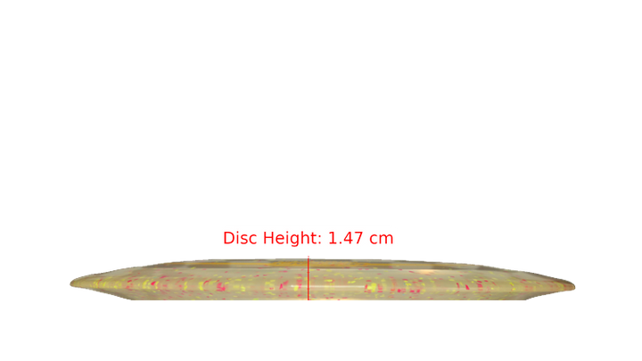 Discraft 2025 Ezra Aderhold Victory Edition Z Confetti Nuke OS Distance Driver Profile View