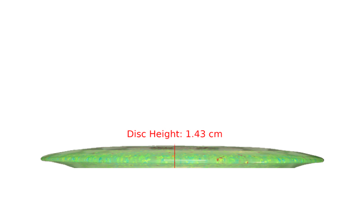 Discraft 2025 Ezra Aderhold Victory Edition Z Confetti Nuke OS Distance Driver Profile View