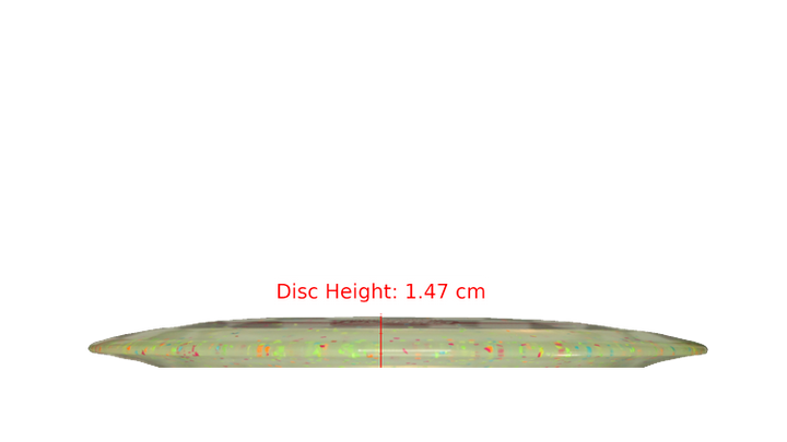 Discraft 2025 Ezra Aderhold Victory Edition Z Confetti Nuke OS Distance Driver Profile View