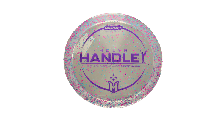 Discraft 2025 Holyn Handley Victory Edition Z Confetti Raptor Fairway Driver Front View
