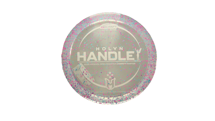 Discraft 2025 Holyn Handley Victory Edition Z Confetti Raptor Fairway Driver Front View